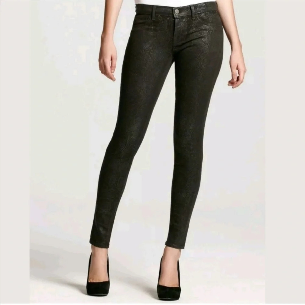 J Brand Snakeskin Matte Boa  Leggings